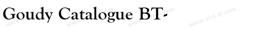 Goudy Catalogue BT字体转换